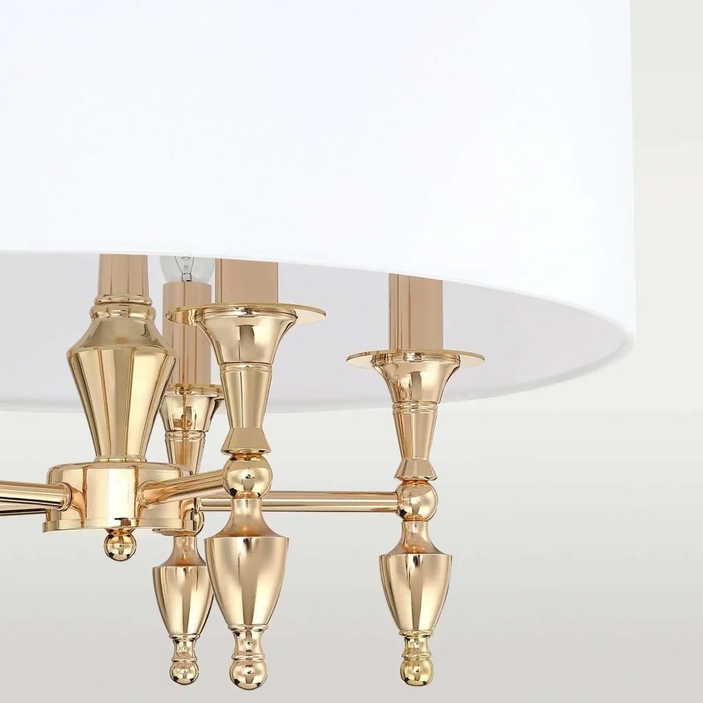 Candelabru design elegant AUSTIN auriu/alb