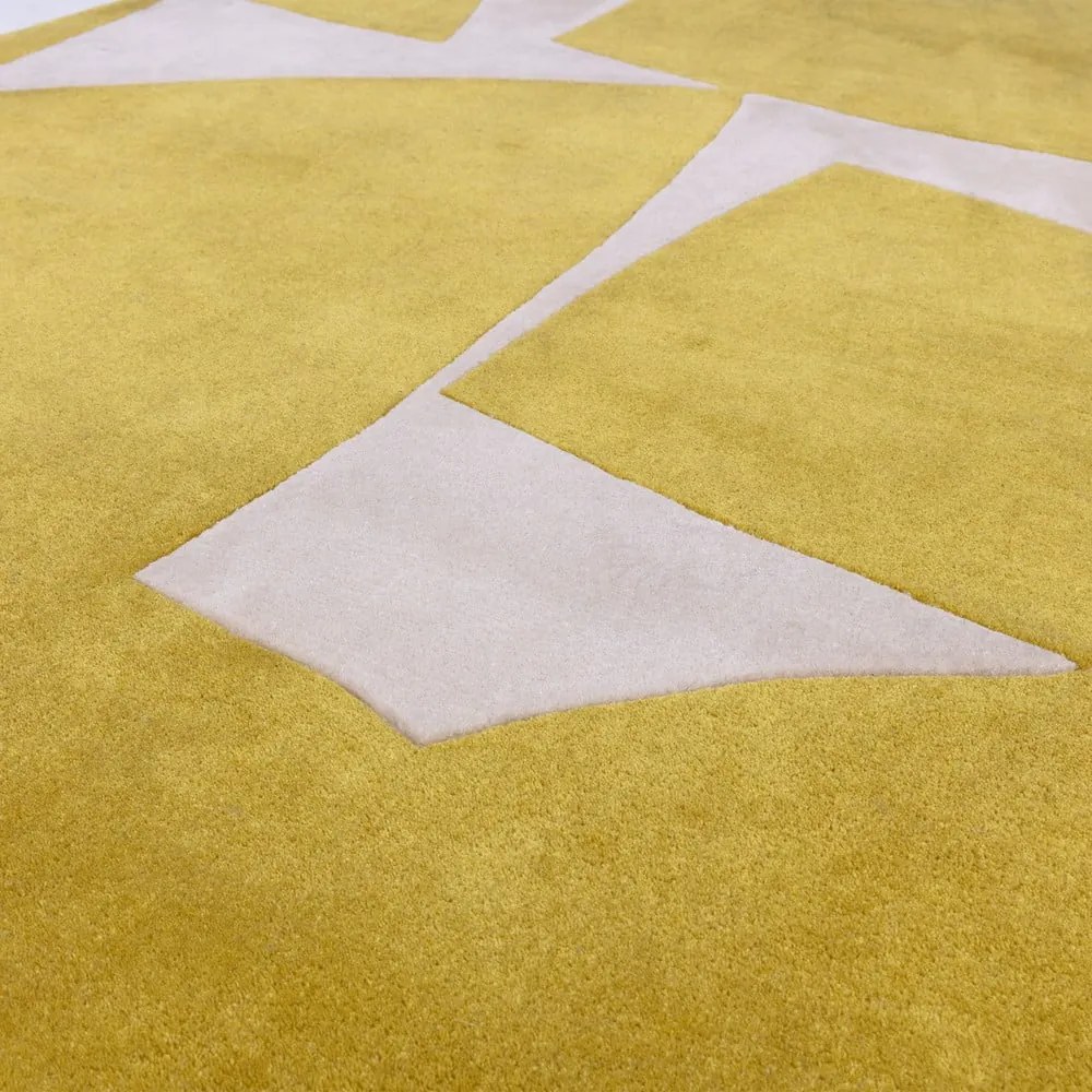 Covor galben ocru handmade din fibre reciclate 160x230 cm Romy – Asiatic Carpets