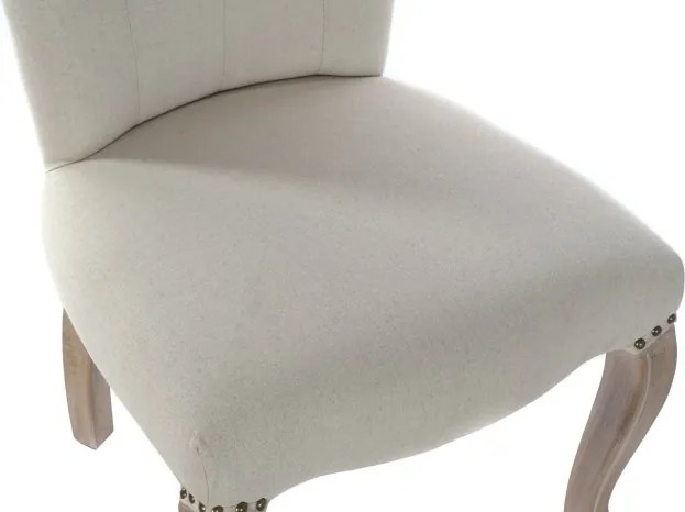 Scaun de dining bej din in și lemn de cauciuc, 51×47,5×101 cm, „Shooter Beige"