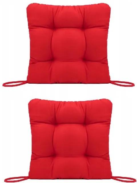 Set Perne decorative pentru scaun de bucatarie sau terasa, dimensiuni 40x40cm, culoare Rosu, 2 buc/set