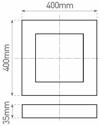 Plafonieră LED FENIX LED/32W/230V 3800K 40 cm alb