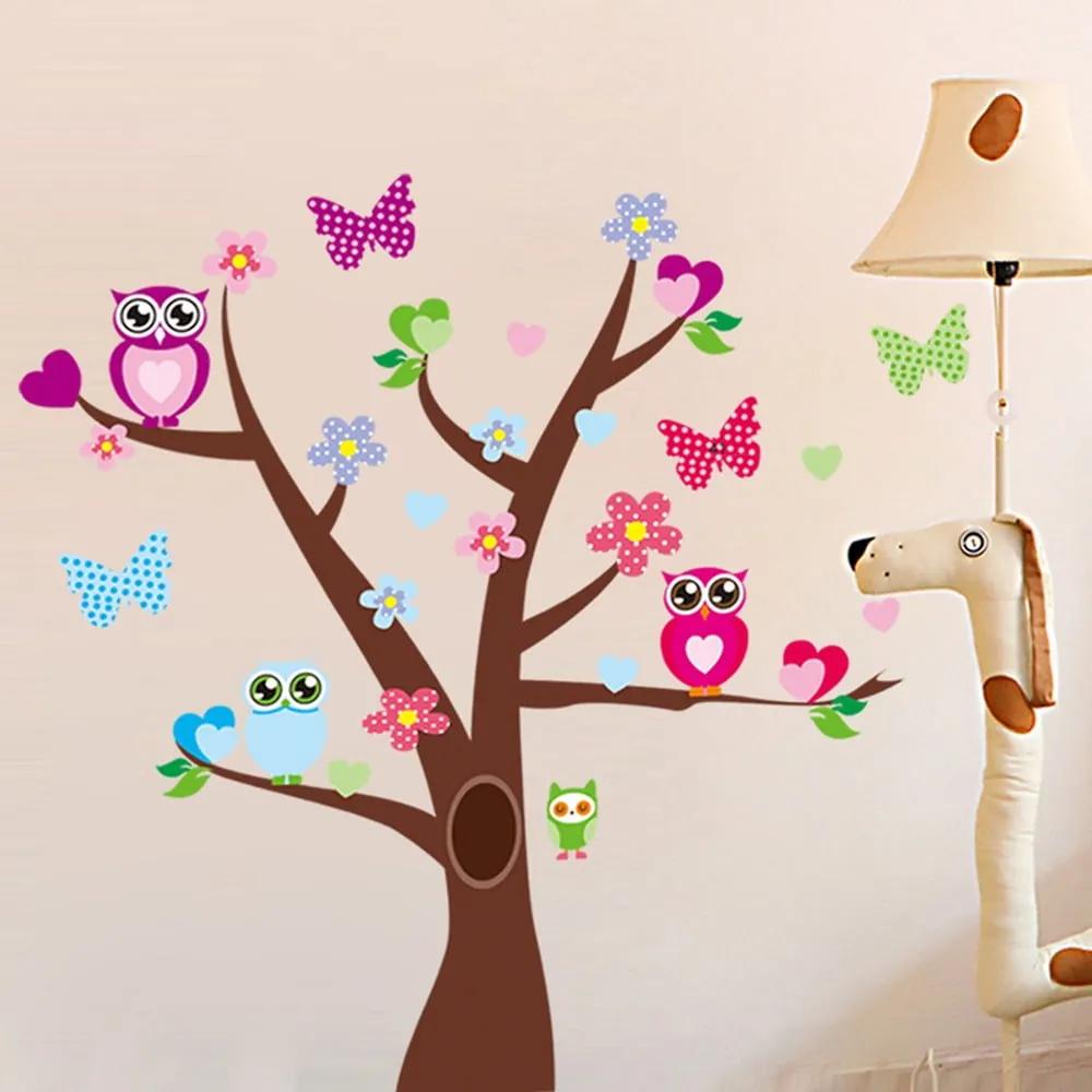Autocolant Tree and Butterflies on Tree