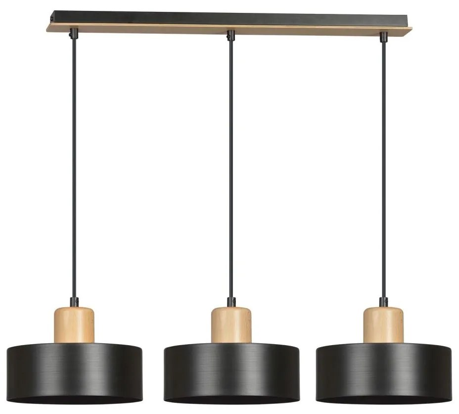 Lustră pe cablu TORIN 3xE27/15W/230V negru