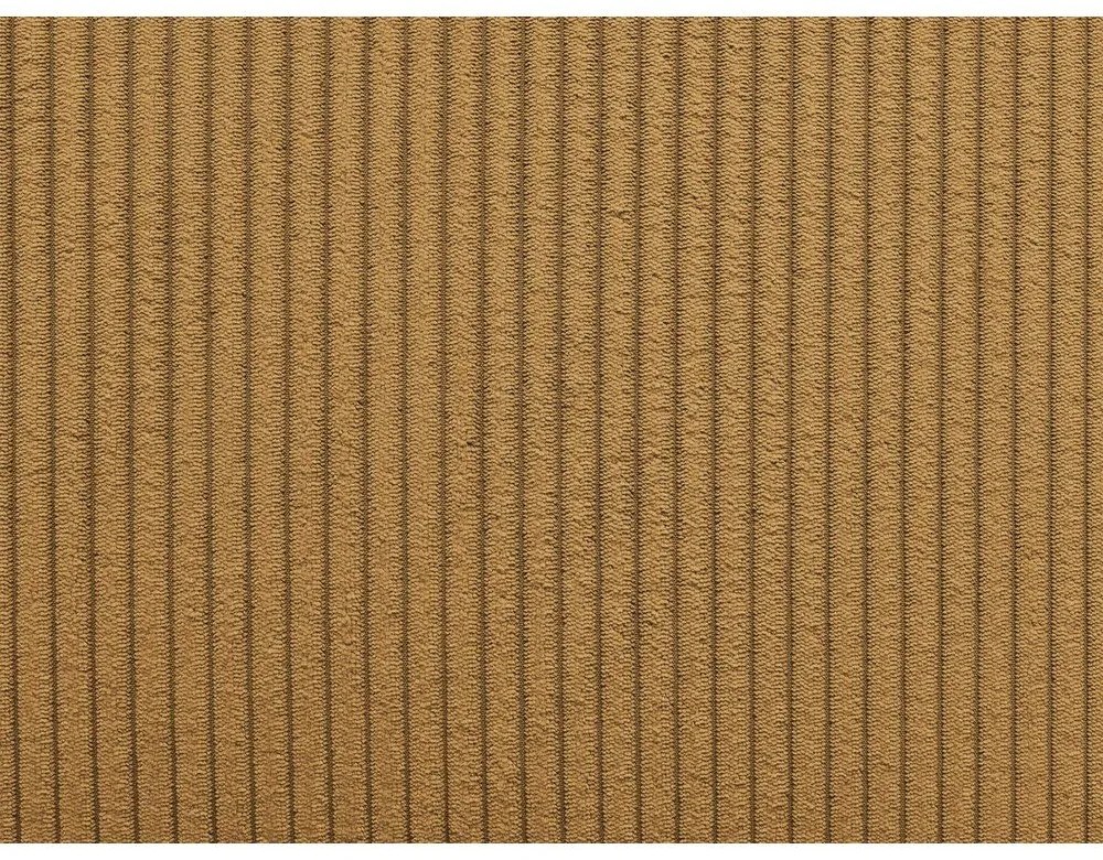 Taburet modular galben muștar cu tapițerie din catifea reiată Nihad modular – Bobochic Paris