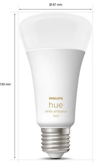 Bec LED dimabil Philips Hue WHITE AMBIANCE E27/13W/230V 2200-6500K