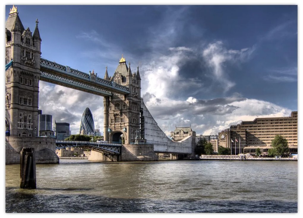 Tablou pe sticlă - Tower Bridge din Londra (70x50 cm)