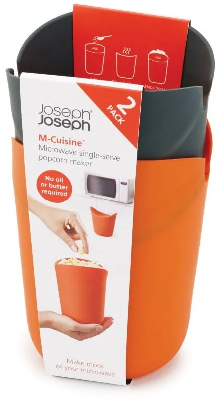 Set 2 recipiente pentru popcorn pentru cuptorul cu microunde Joseph Joseph M-Cuisine