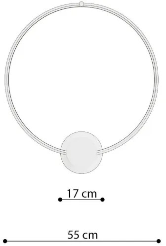 Thoro TH.222 - Plafonieră LED RIO LED/21W/230V CRI98 3000K Ø 55 cm auriu