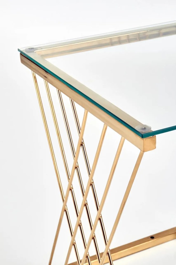 Masuta de cafea Nancy transparent/auriu L45 cm