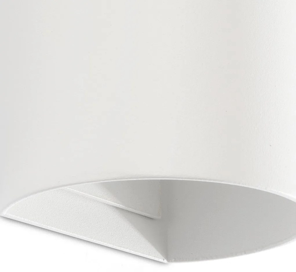 Aplica perete aluminiu alb, 2xGU10, SOLE round