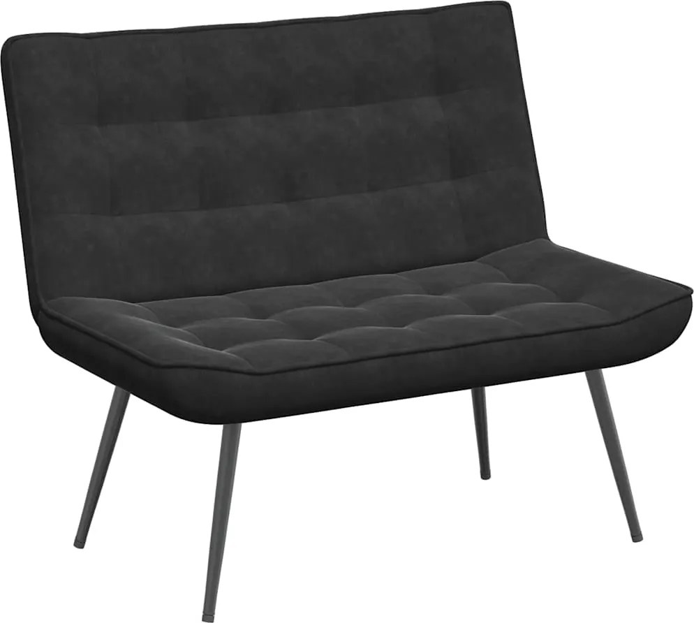 vidaXL Bancă neagră 110x74x84 cm catifea