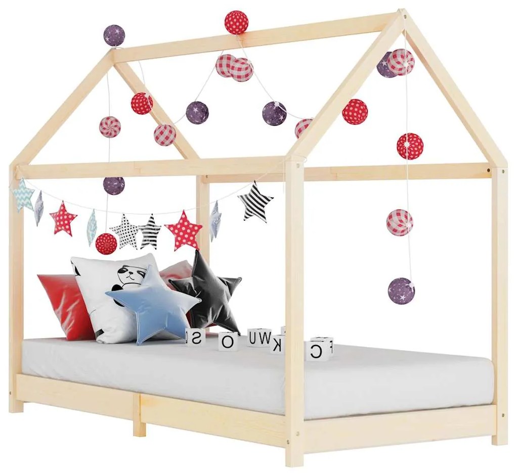 283348 vidaXL Cadru pat de copii, 90 x 200 cm, lemn masiv de pin