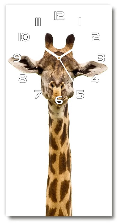 Ceas din sticlă dreptunghiular vertical Girafă