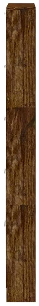 Pantofar, stejar fumuriu, 59x17x169 cm, lemn compozit 1, Stejar afumat, 59 x 17 x 169 cm