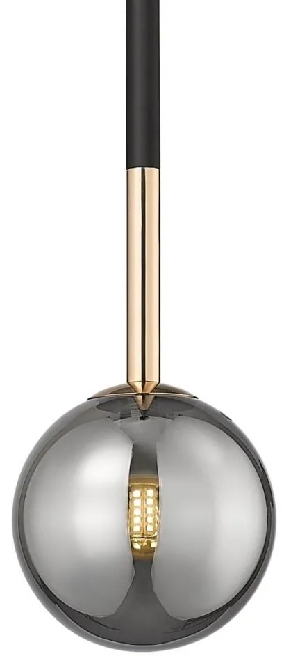 Pendul, Lustra suspendata moderna Arcturus negru/ auriu