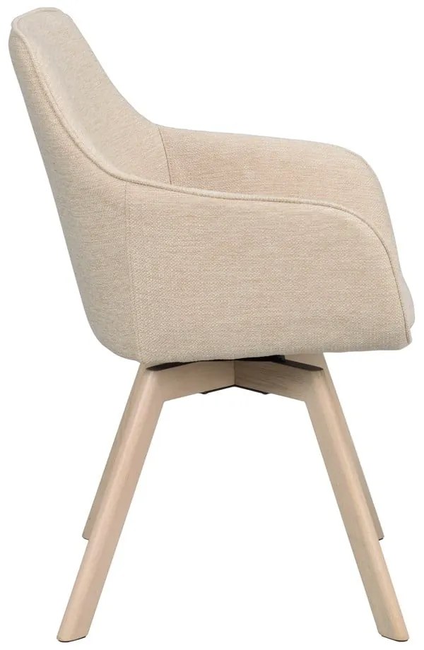 Set de scaune de sufragerie bej 2 buc. tapițat Alison – Rowico