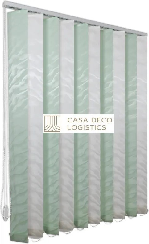 Jaluzele verticale BEATA 9601/9619 alb/verde deschis