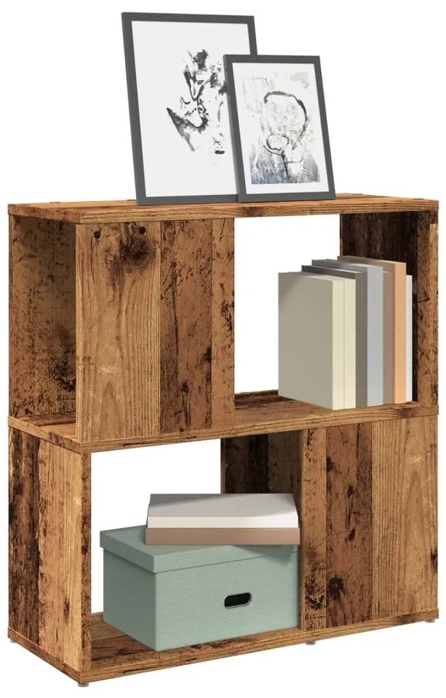 vidaXL Bibliotecă, lemn vechi, 60x24x63 cm, lemn prelucrat