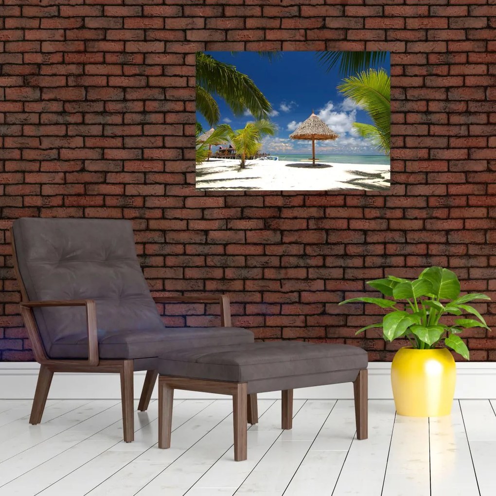 Tablou - Plajă cu nisip alb (70x50 cm)