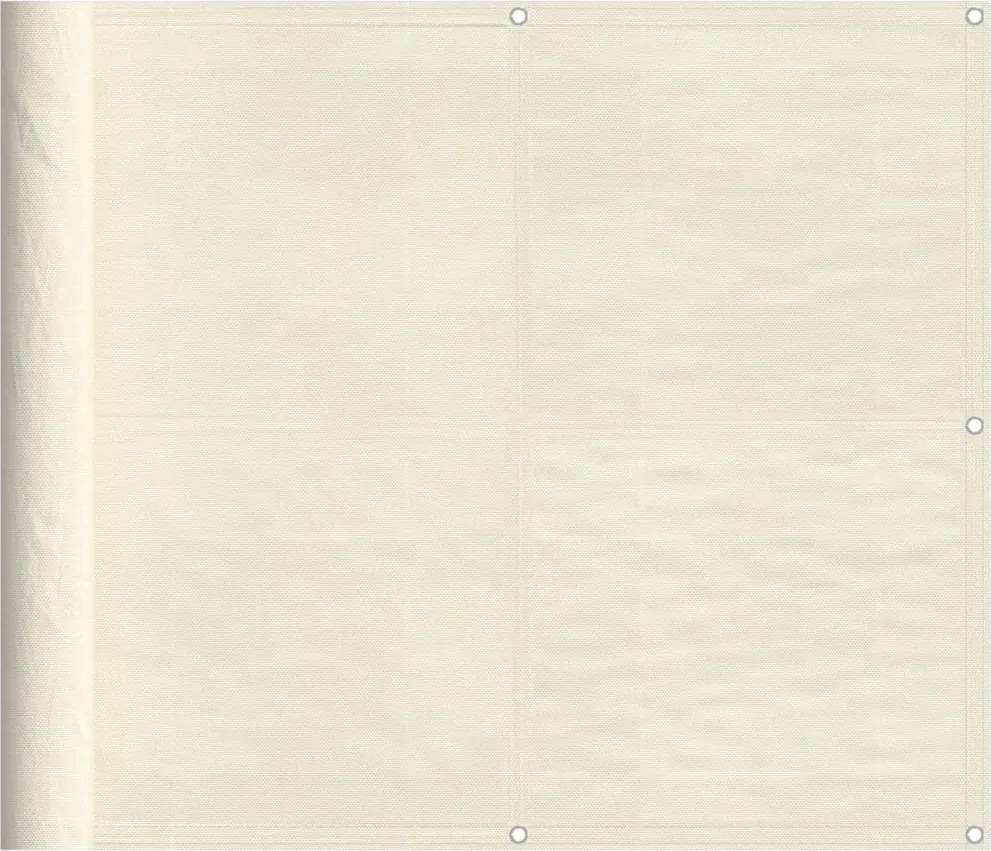 vidaXL Paravan de balcon, crem, 90x700 cm, 100% poliester oxford