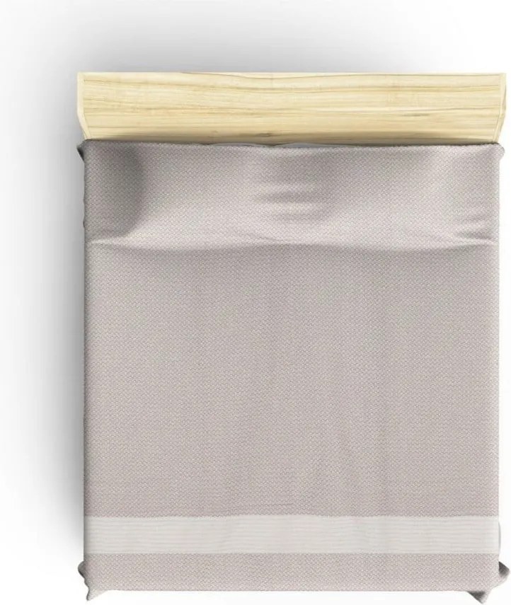 Cuvertură bej din bumbac pentru pat dublu 230x200 cm Seritli – Mijolnir