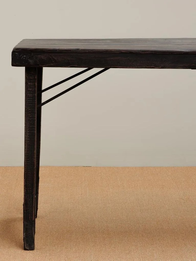Consola pliabila, din lemn de tec, aspect rustic, Agatha