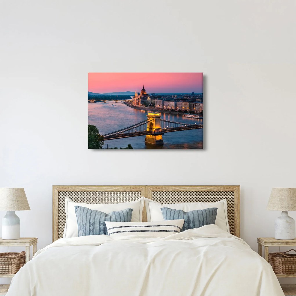Tablou - Panorama orașului Budapesta, Ungaria (90x60 cm)
