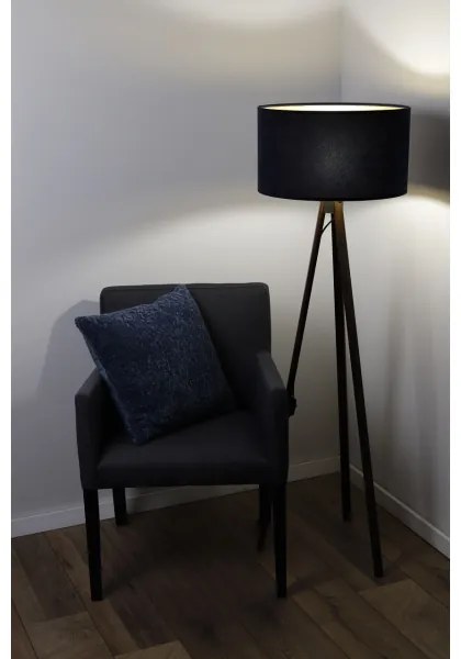 Lampă de podea STANDART 1xE27/60W/230V albastru/wenge