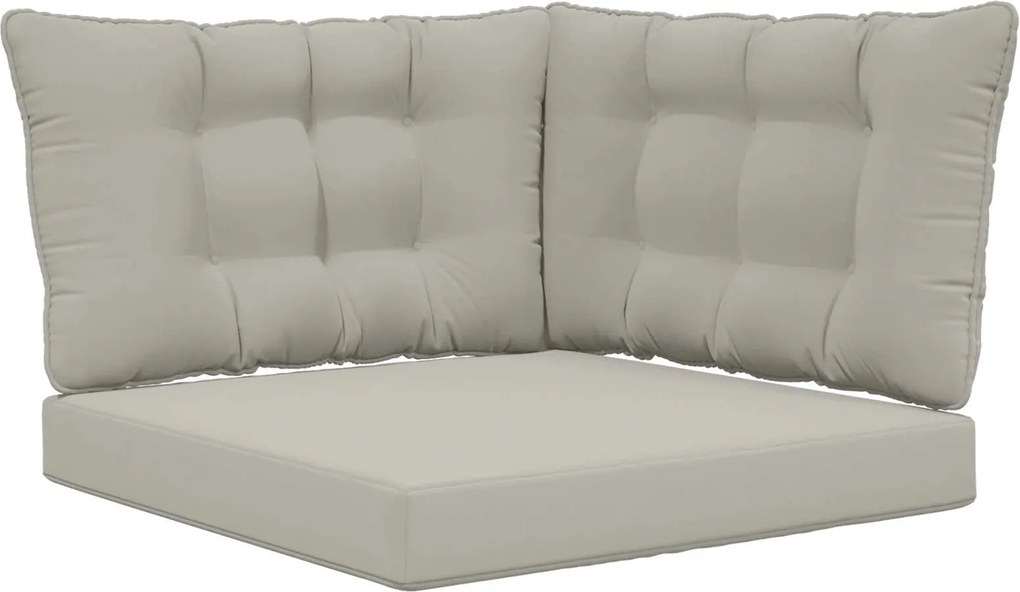 vidaXL Perna pentru canapea de exterior 3 pcs Gri Poliester