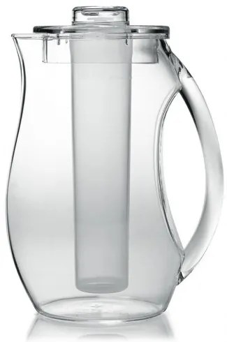 Carafa cu capac si recipient pentru gheata, 2,L, Ø10xH25 cm, On Ice Transparent