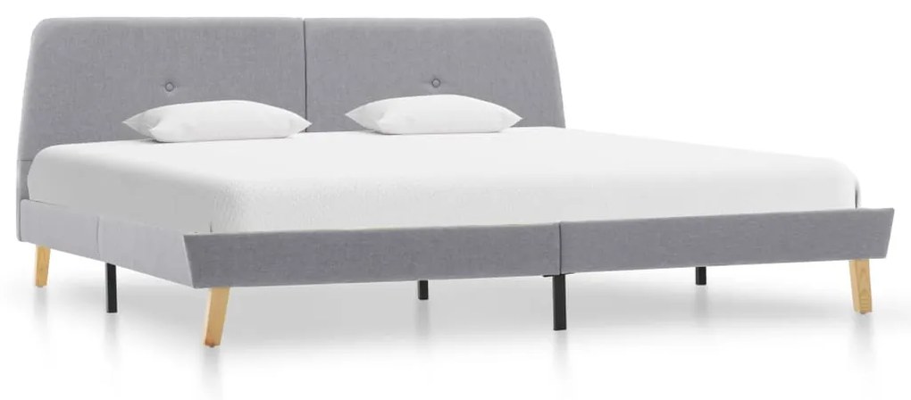 286924 vidaXL Cadru de pat, gri deschis, 180 x 200 cm, material textil