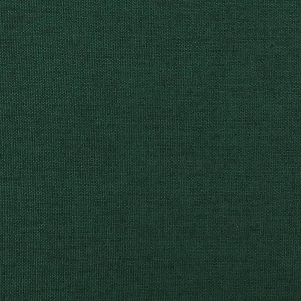 Scaun de relaxare cu taburet, verde inchis, material textil
