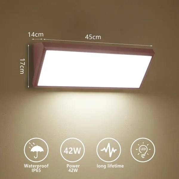 Brilagi - Aplică LED de exterior TRIANGLE, 42W, 230V, 3000/4000/6500K, maro, IP65