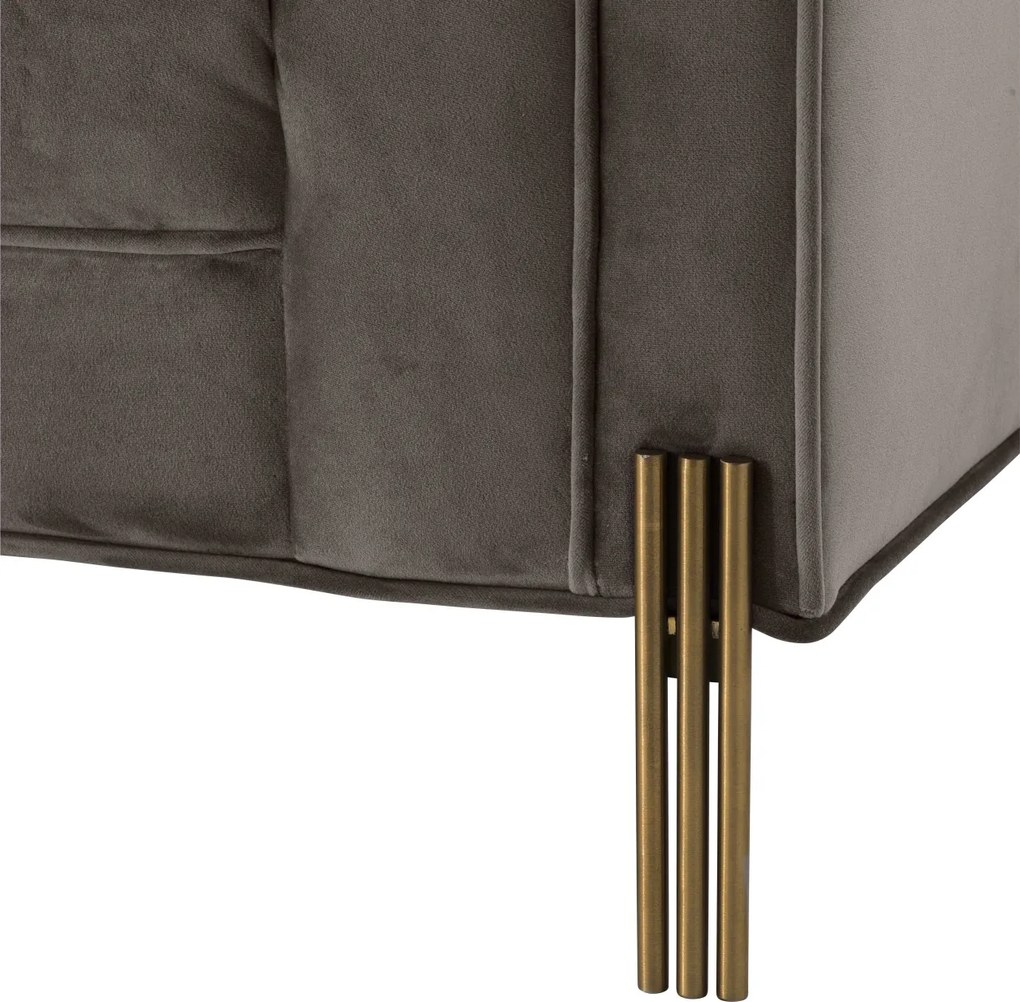 Canapea eleganta design LUX Sienna, catifea gri 113187 HZ