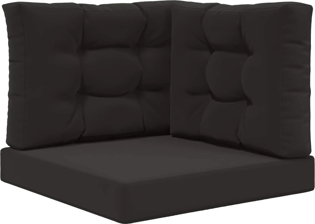 vidaXL Perna pentru canapea de exterior 3 pcs Negru Poliester