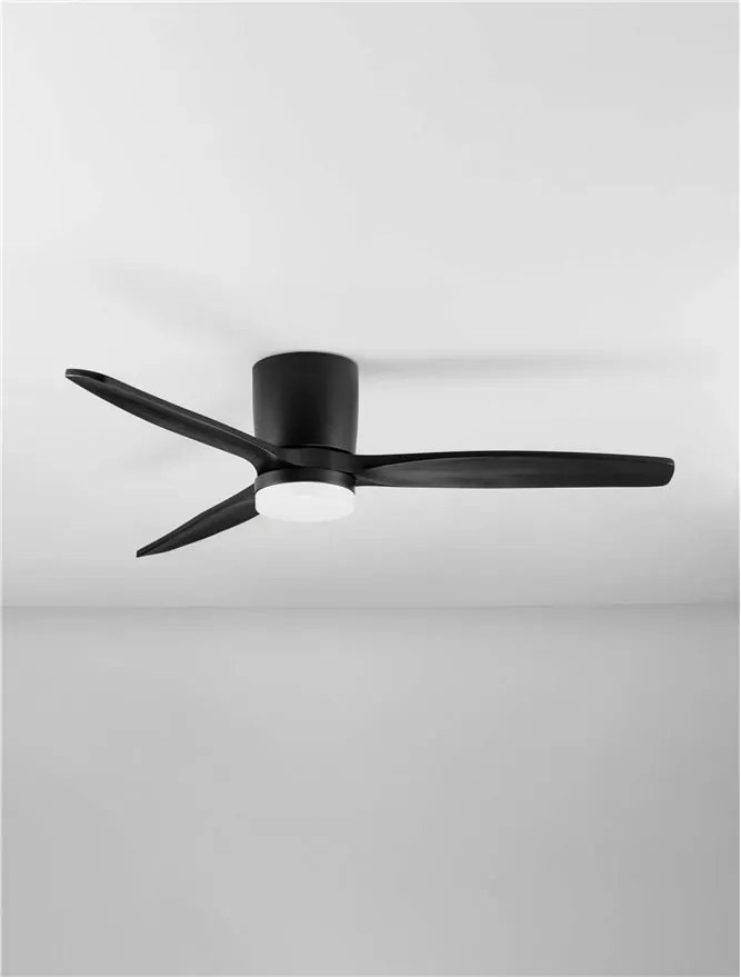 Lustra LED cu Ventilator si telecomanda ALOA negru