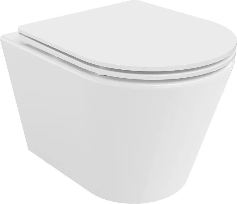 Mexen Rico vas WC Rimless cu capac soft-close slim, duroplast, alb lucios - 30720300