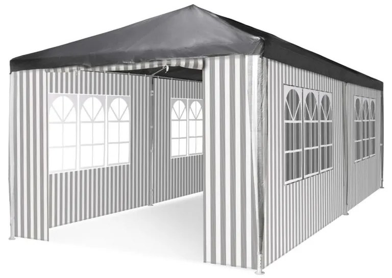 Cort de petrecere în grădină - 3 x 6 m, antracit + 6 laturi