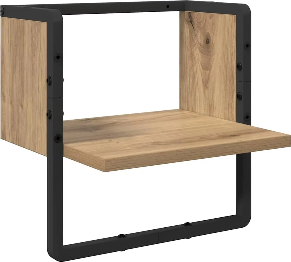 vidaXL Raft de perete Stejar artizanal 30 x 25 x 30 cm Lemn compozit