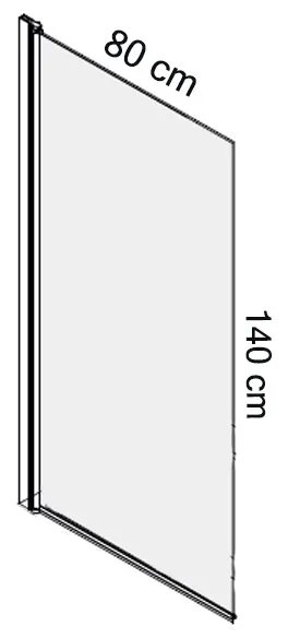 Paravan de cada Mediterraneo, Standard, pivotant dintr-o bucata, 80 x 140 cm