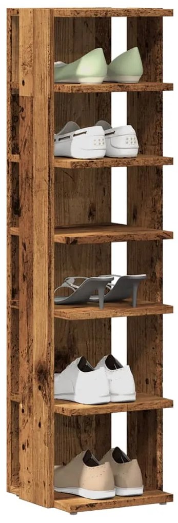 vidaXL Pantofare, 2 buc., lemn vechi, 28x27x102 cm, lemn prelucrat
