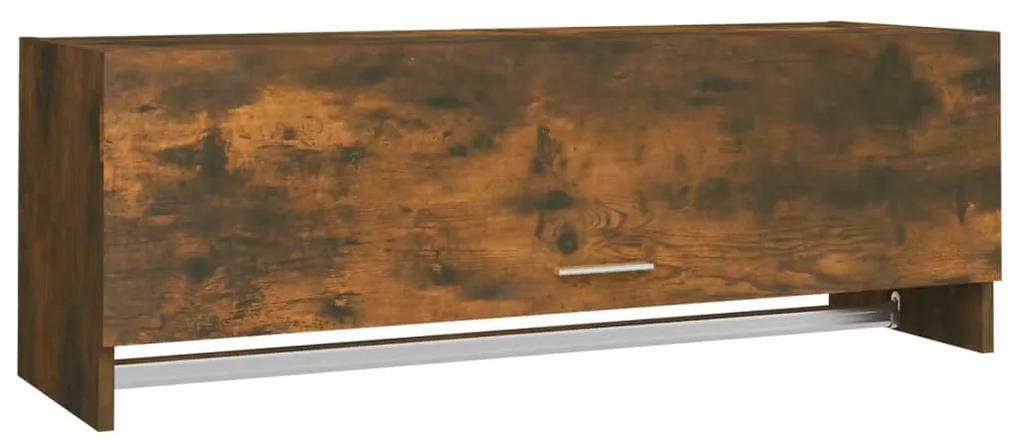 815213 vidaXL Șifonier, stejar fumuriu, 100x32,5x35 cm, lemn prelucrat