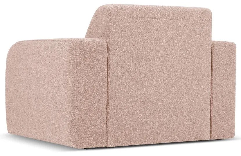 Fotoliu roz cu tapițerie din stofă bouclé Molino – Micadoni Home