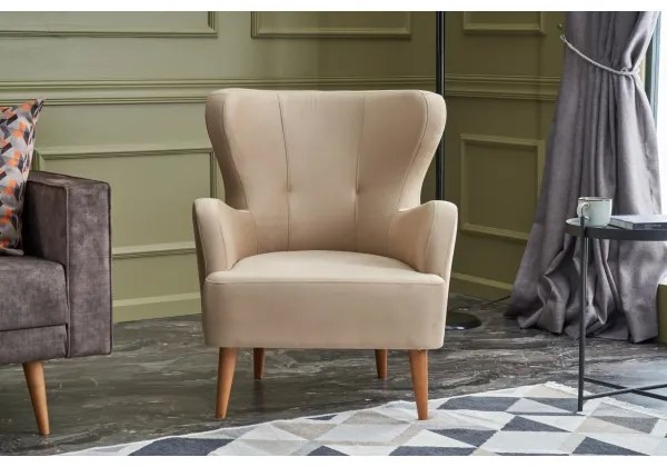 Fotoliu cu aripi NEKO, crem