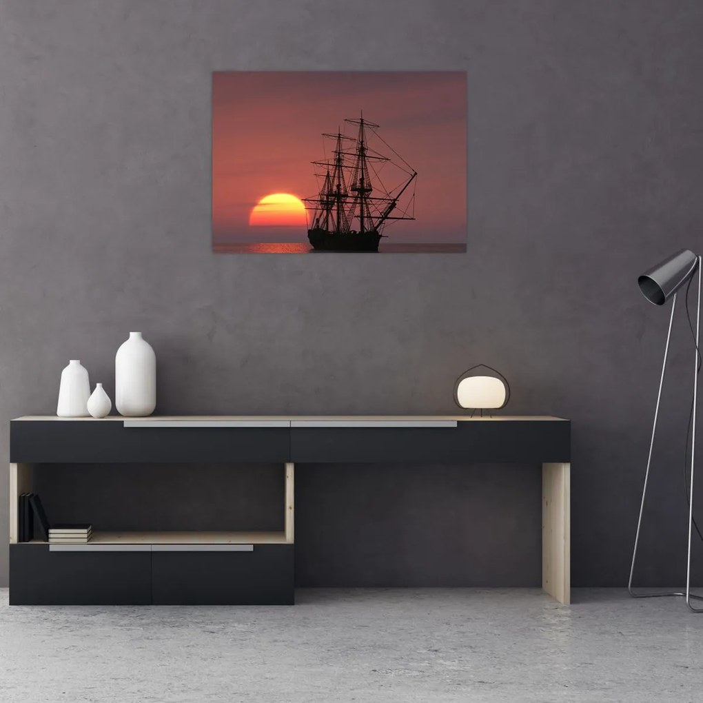 Tablou - Navă medievală (70x50 cm)