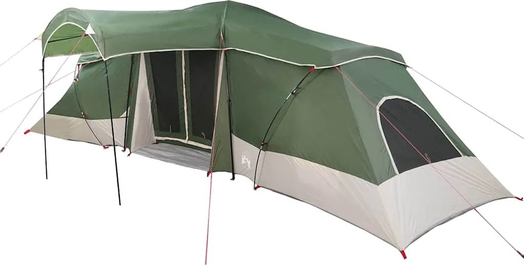 vidaXL Cort de Familie cu acoperiș Verde și gri 721 x 335 x 212 cm