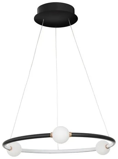 Lustra LED dimabila cu telecomanda design modern Celia negru