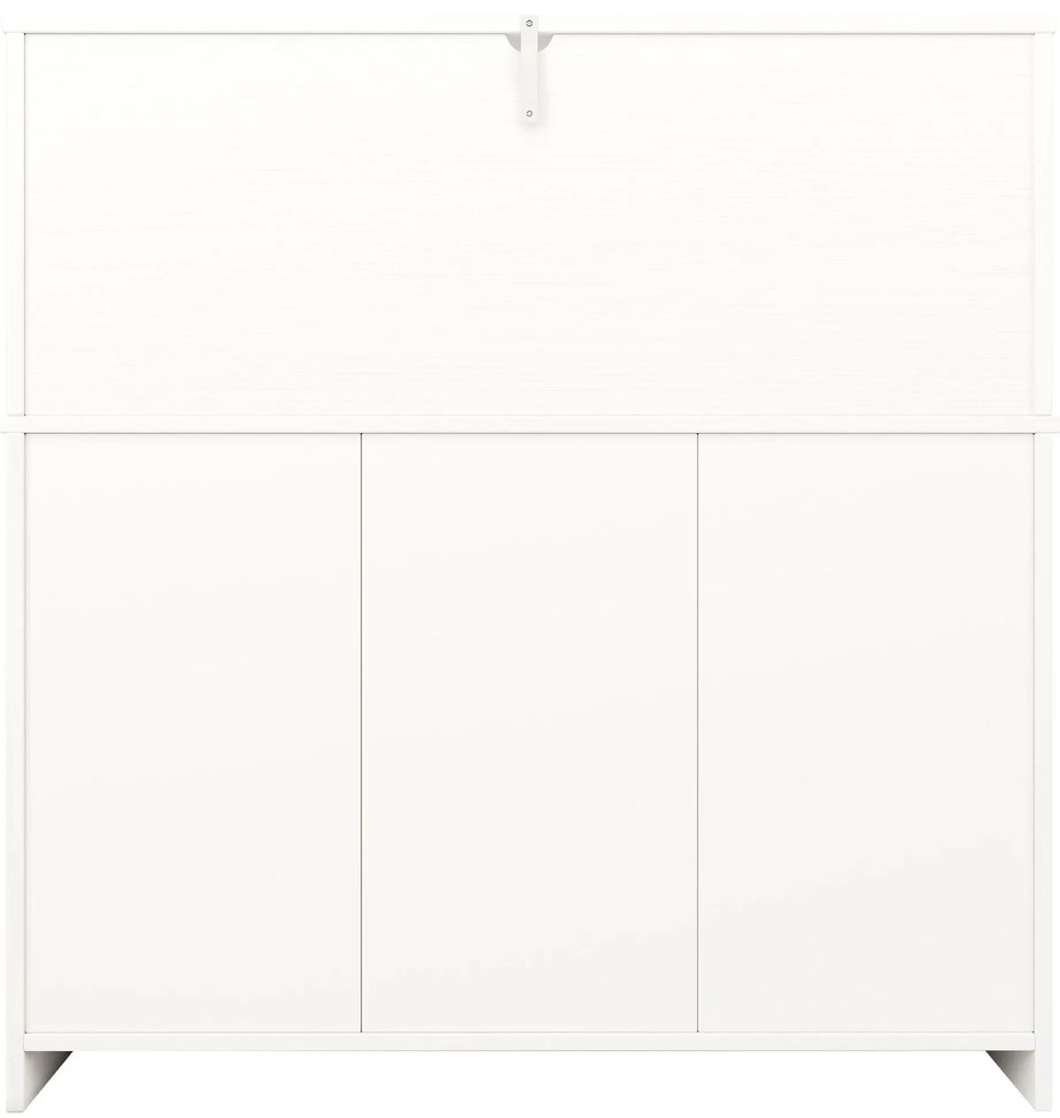 Bufet modern cu suport pentru pahare de vin, Alb | Aosom Romania