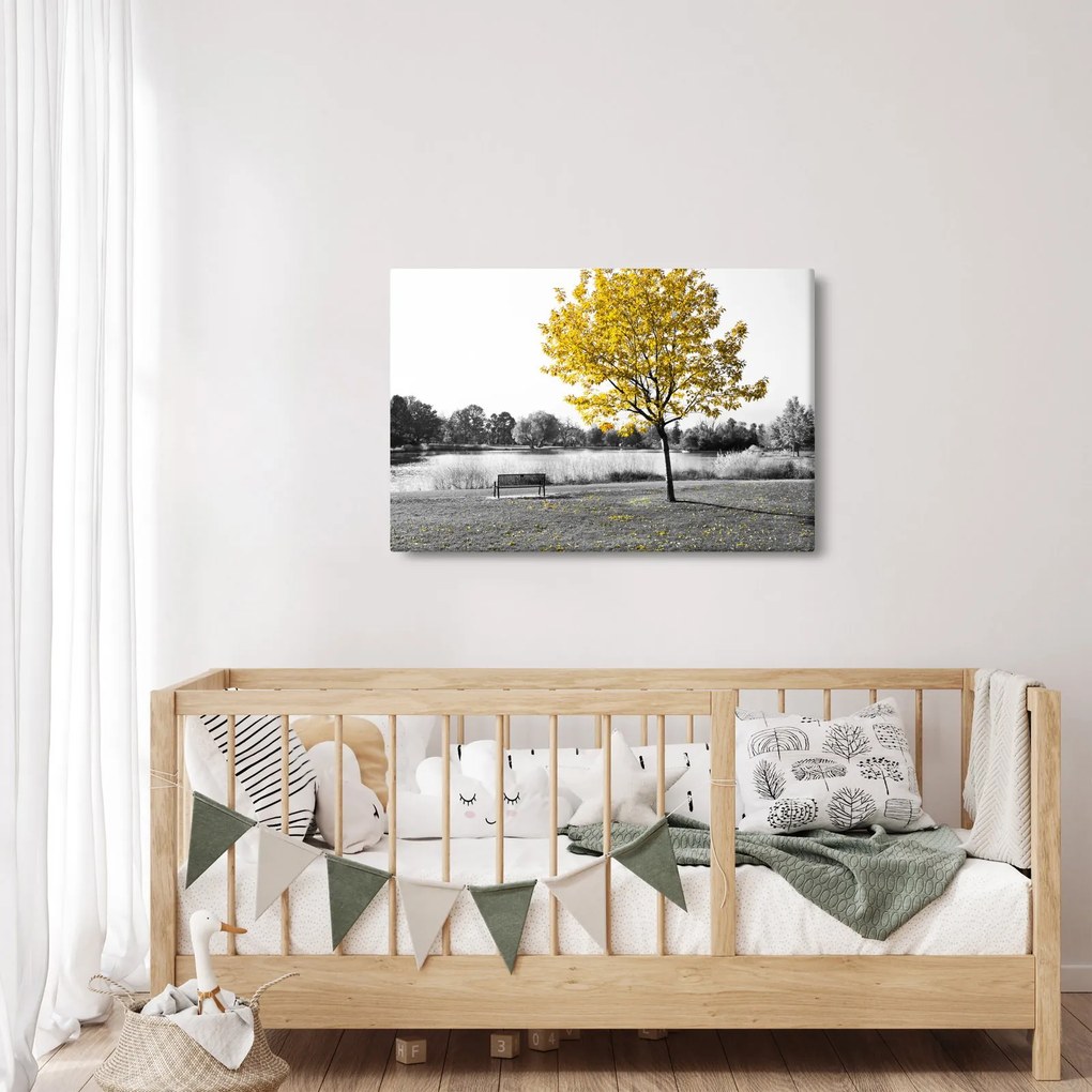Tablou - relaxare în parc (90x60 cm)