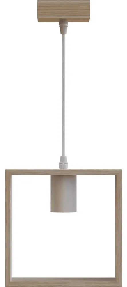 Aigostar - Lustră LED suspendată din lemn de pin pe cablu 1xE27/9W/230V 2200K